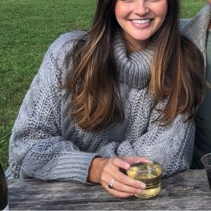 Vici oversized grey turtleneck